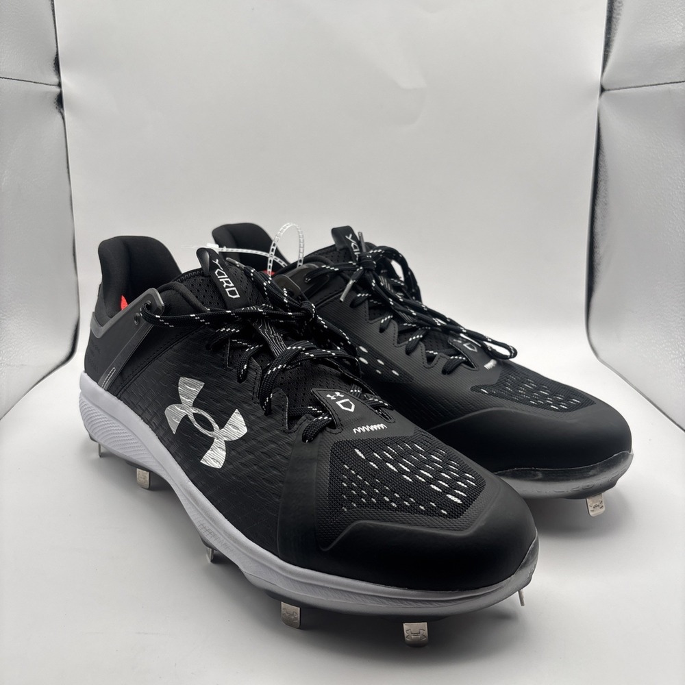 Under Armour Men's Yard Low MT Size 14 Baseball  Cleats 3025592-001 Black New‎